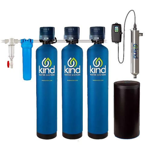 WS-7500UV Whole House Iron & Carbon Filter with Salt-Based Water Softener with UV